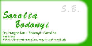 sarolta bodonyi business card